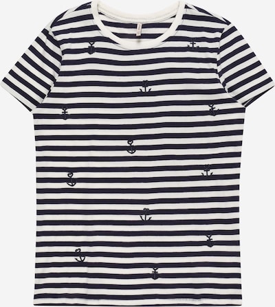 KIDS ONLY T-shirt 'Kita' i marinblå / vit, Produktvy