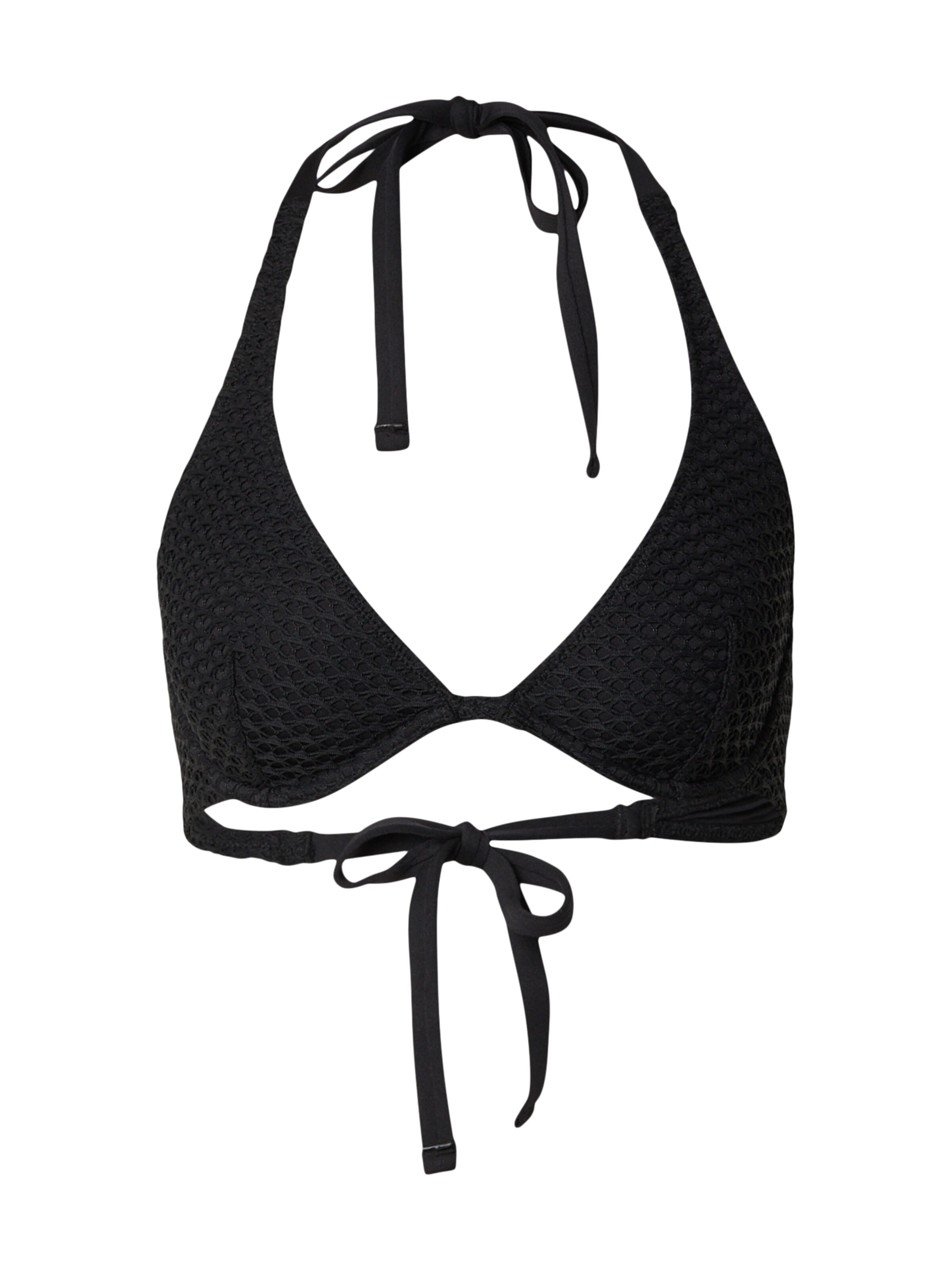 Lindex Горнище на бански 'Stella Halter' в размер 75 в черно, Преглед на продукта