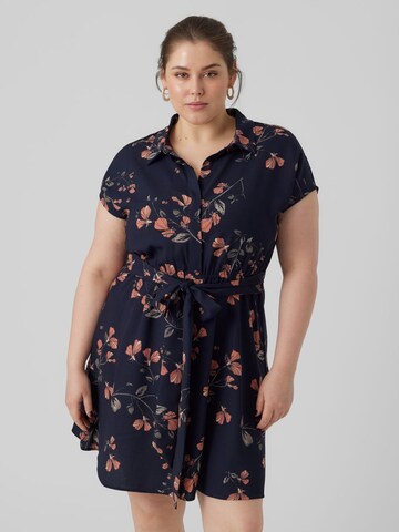 Robe Vero Moda Curve en bleu : devant