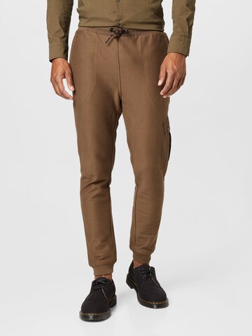 BOSS Orange Tapered Trousers 'Setwill' in Green: front