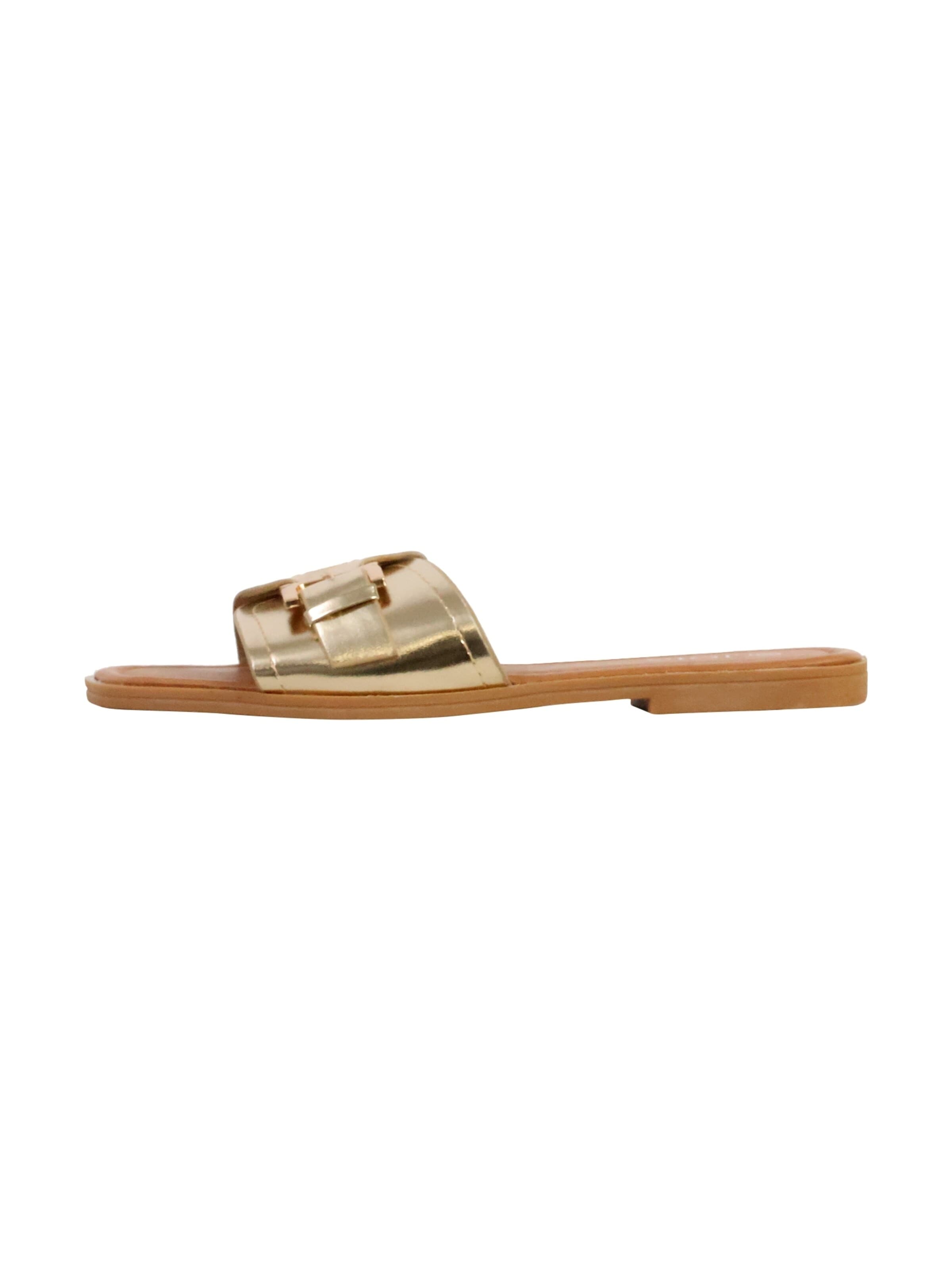 Joia Sandals 'Flache Sandalen zum Hineinschlüpfen' in Gold: front