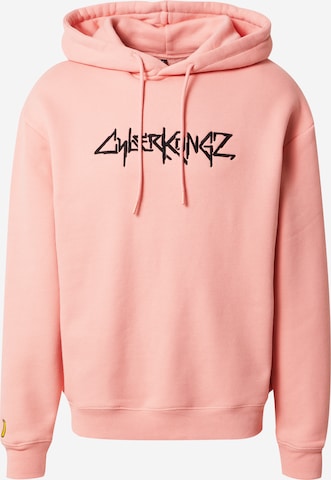 About You x Cyberkongz Sweatshirt 'Leo' in Roze: voorkant