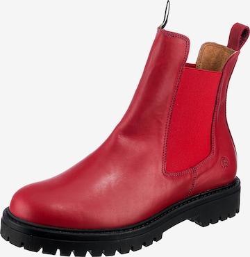 JOLANA & FENENA Chelsea Boots in Red: front