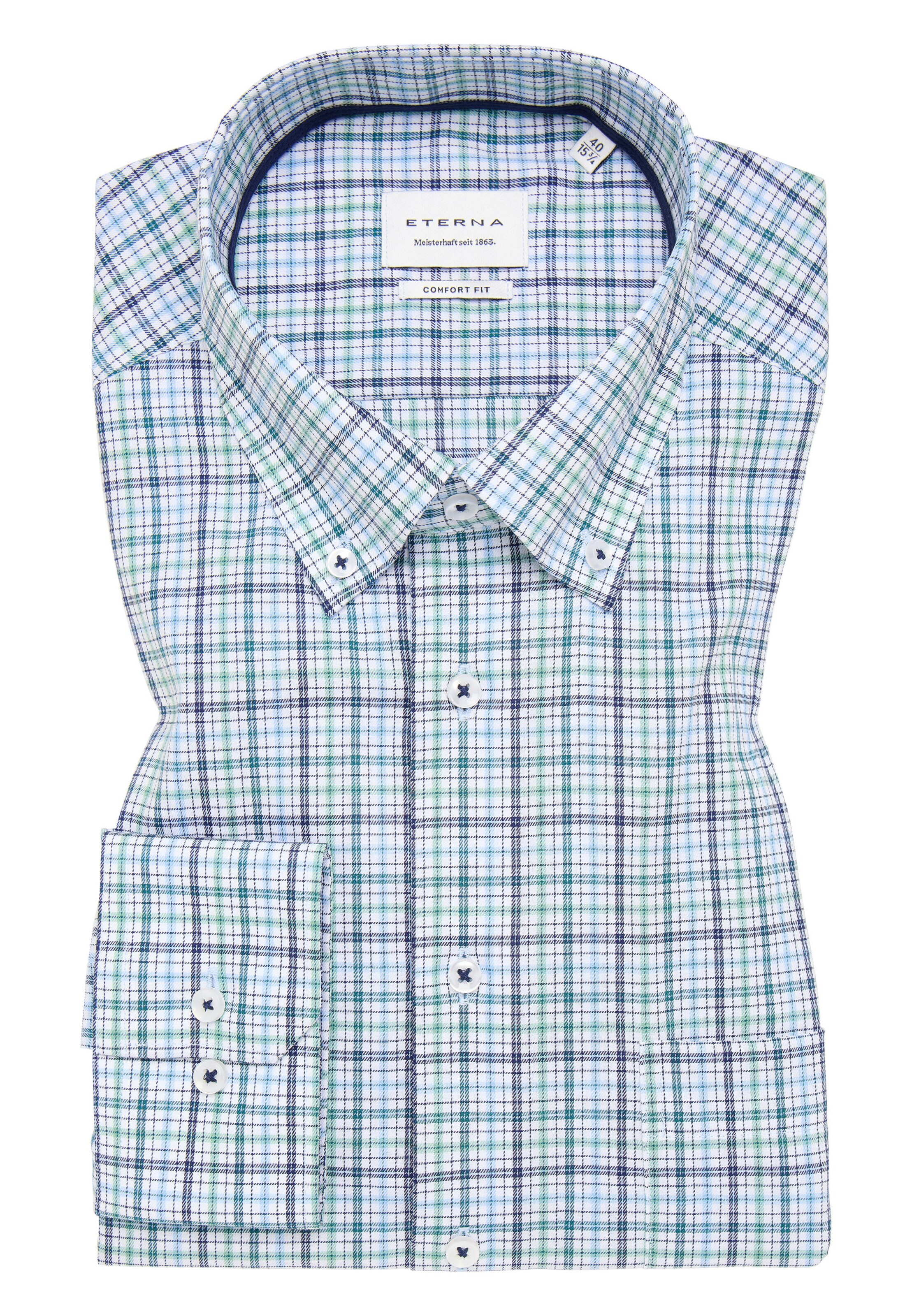 ETERNA Comfort Fit Hemd in Blau