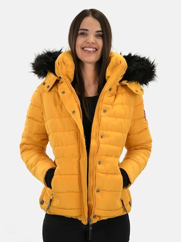 NAVAHOO Winter Jacket 'Chloe' in Yellow: front