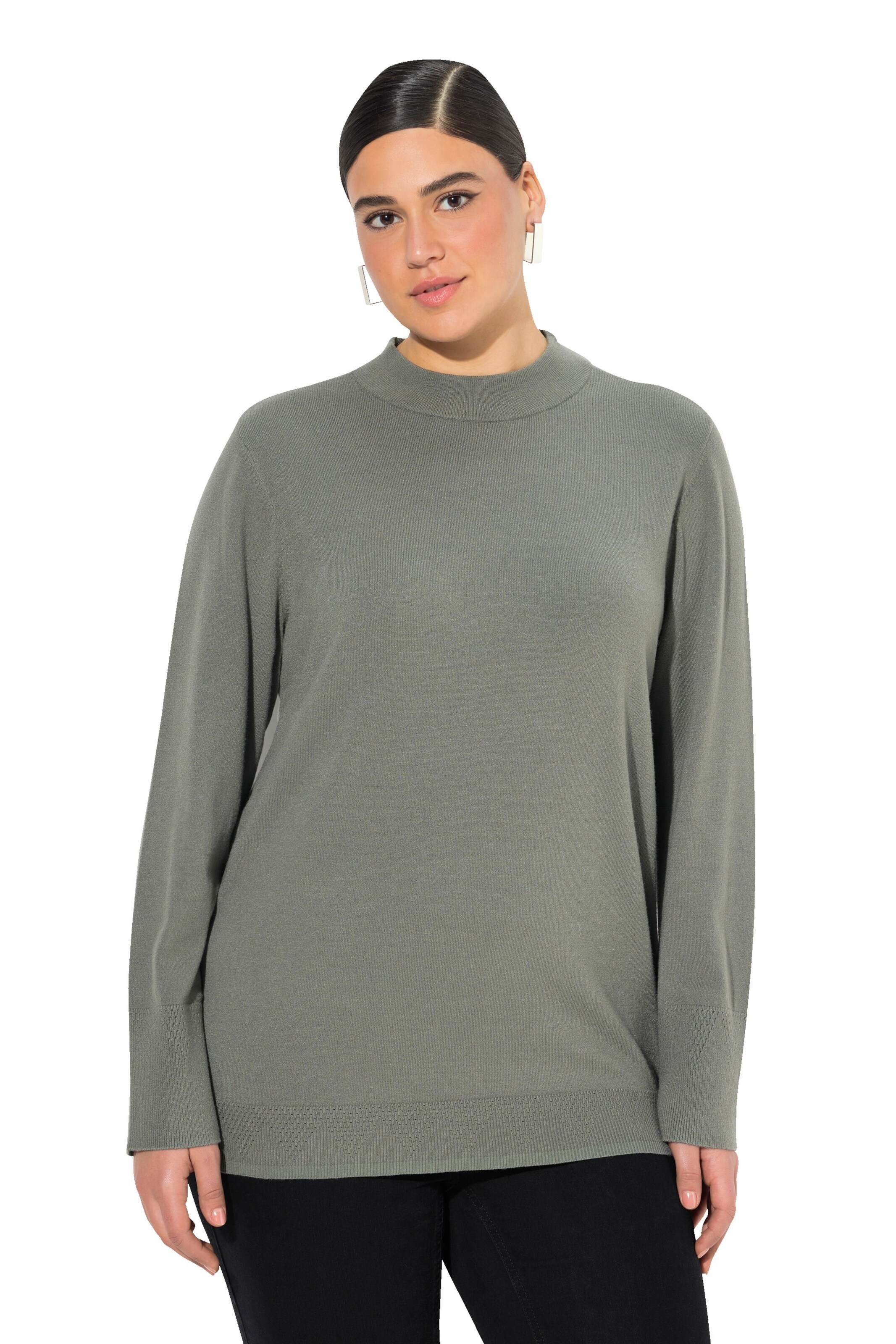 Ulla Popken Sweater in Green: front