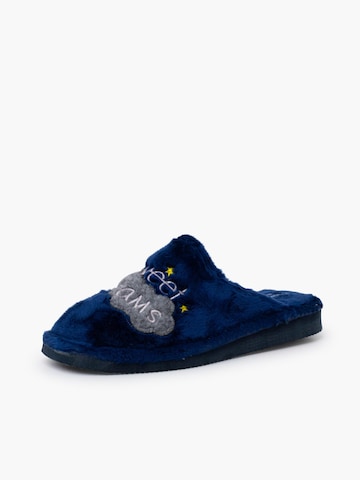 Pisamonas - Zapatillas de casa en azul: frente