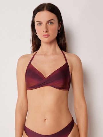 CALZEDONIA Triangle Bikini Top 'Soft Shades' in Red: front