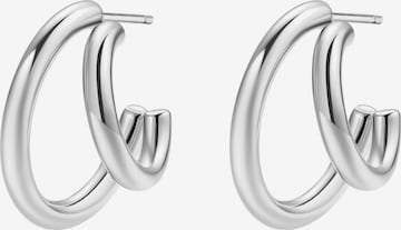 Hey Happiness Ohrringe 'Doppel' in Silber: Vorderseite