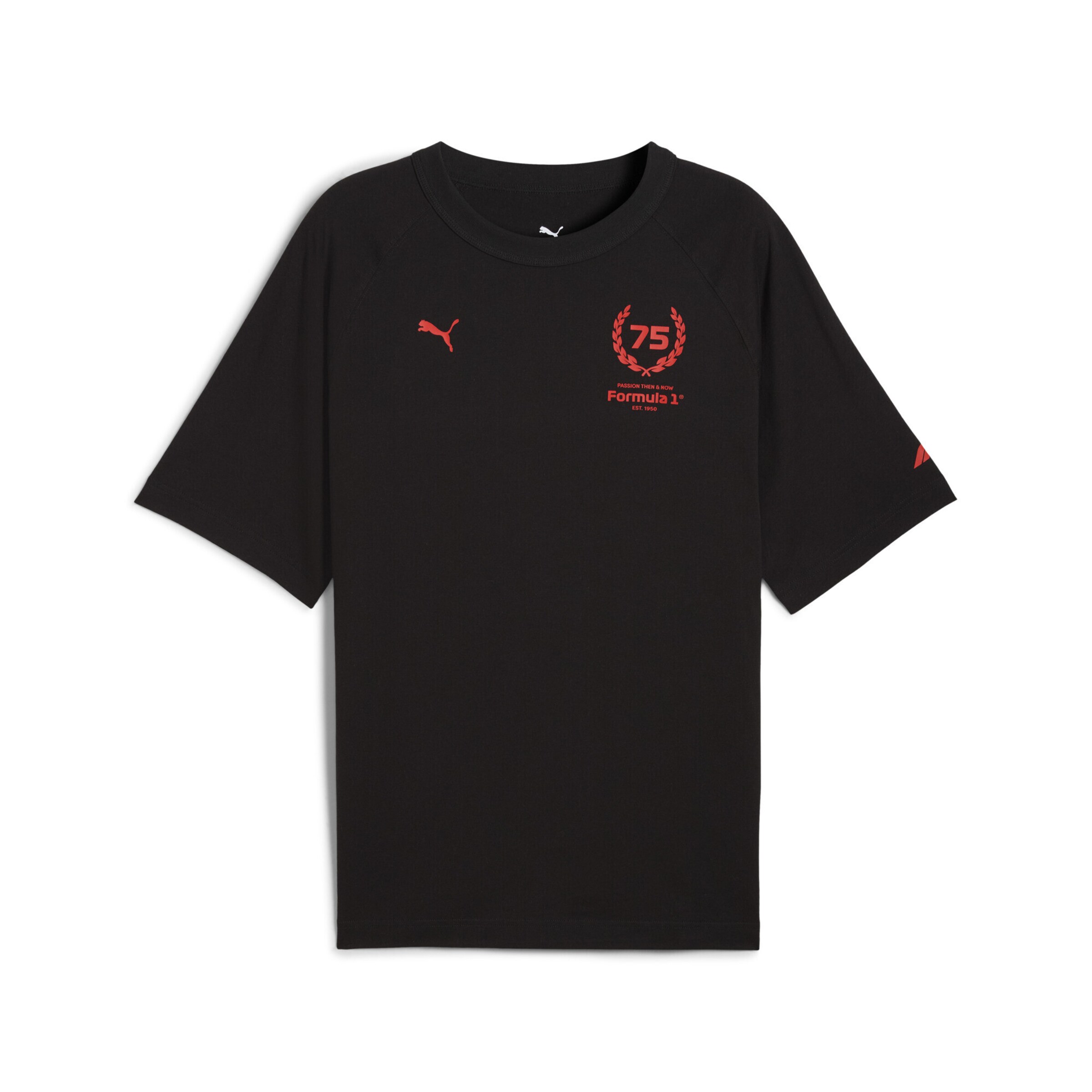 PUMA Performance shirt 'F1 75yrs' in Black: front