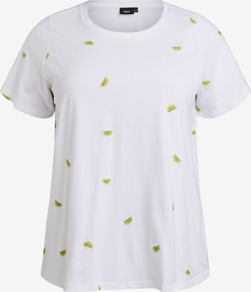 Zizzi Тениска 'VELIN' в бяло: отпред