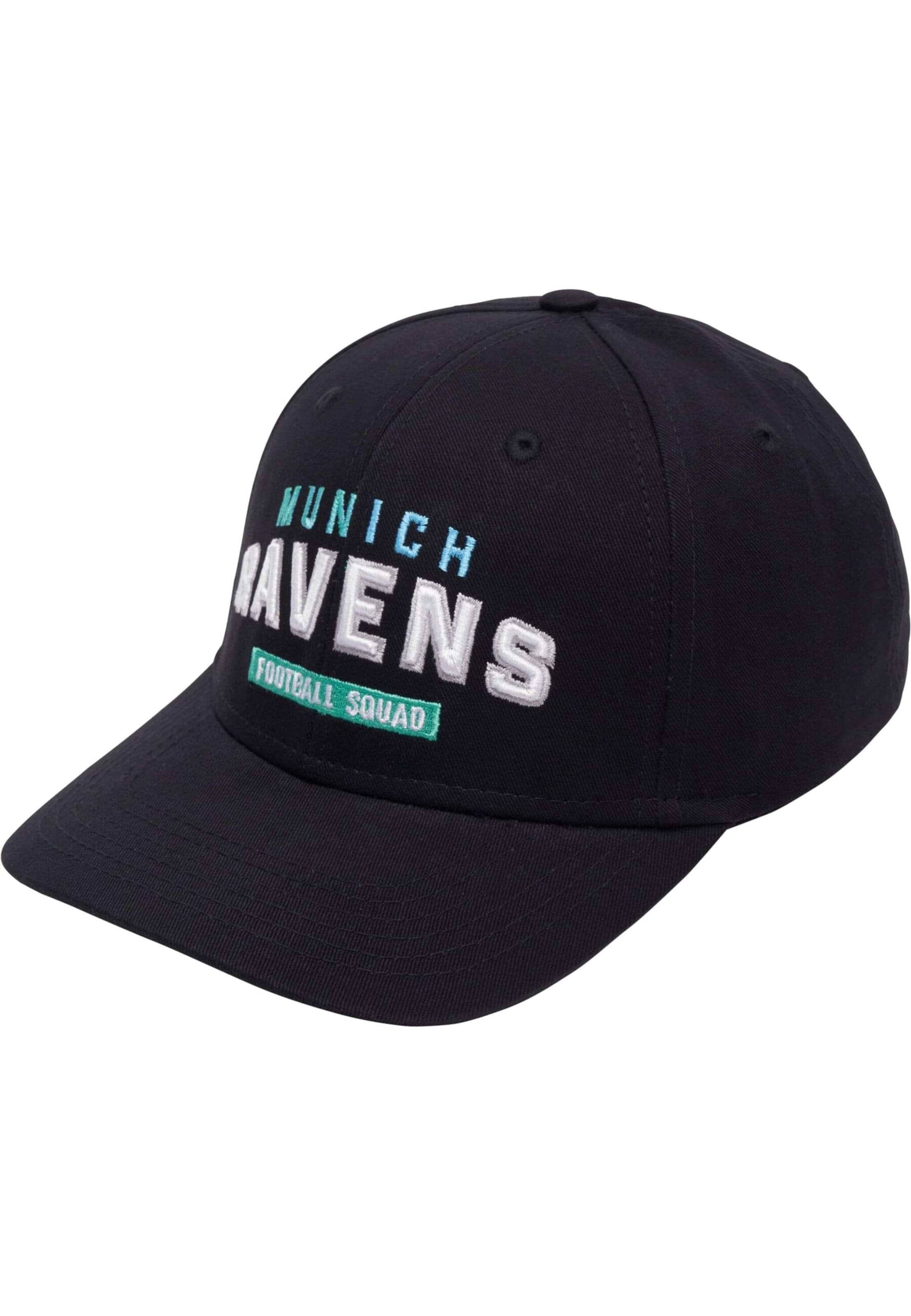 Cappello da baseball 'DefShop x European League of Football Munich Ravens' di DEF in nero: frontale