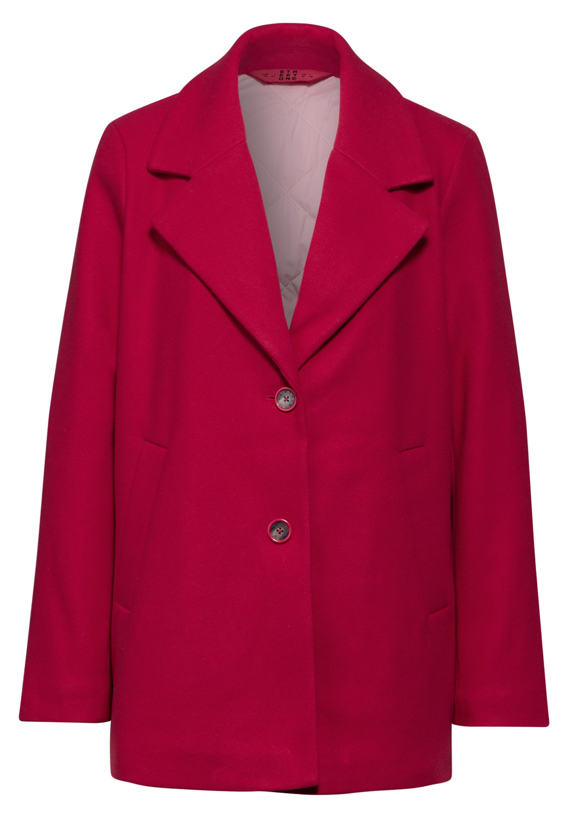 STREET ONE Between-Seasons Coat 'Caban' in Red: front