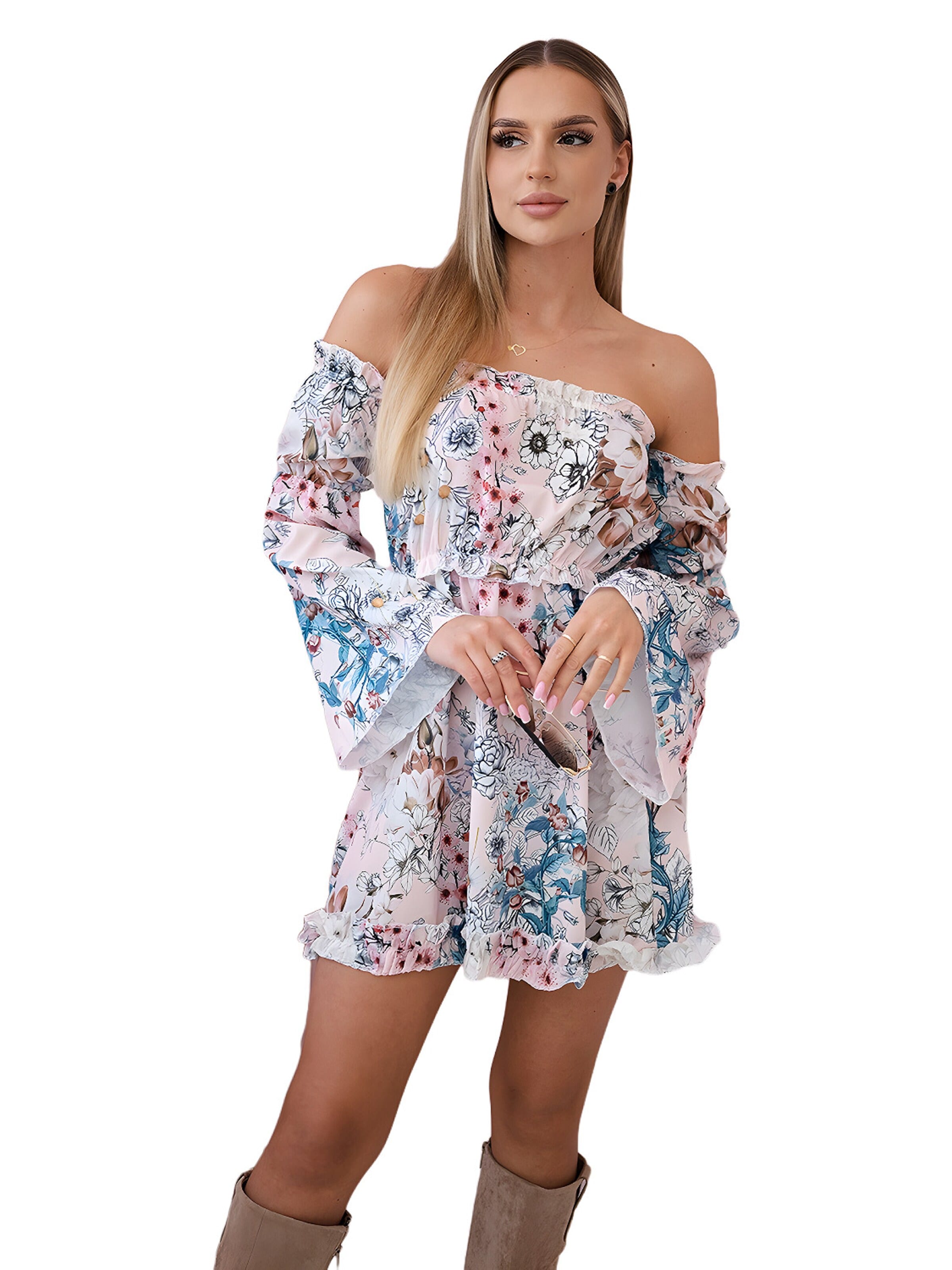 Lumera Jurk in Roze: voorkant
