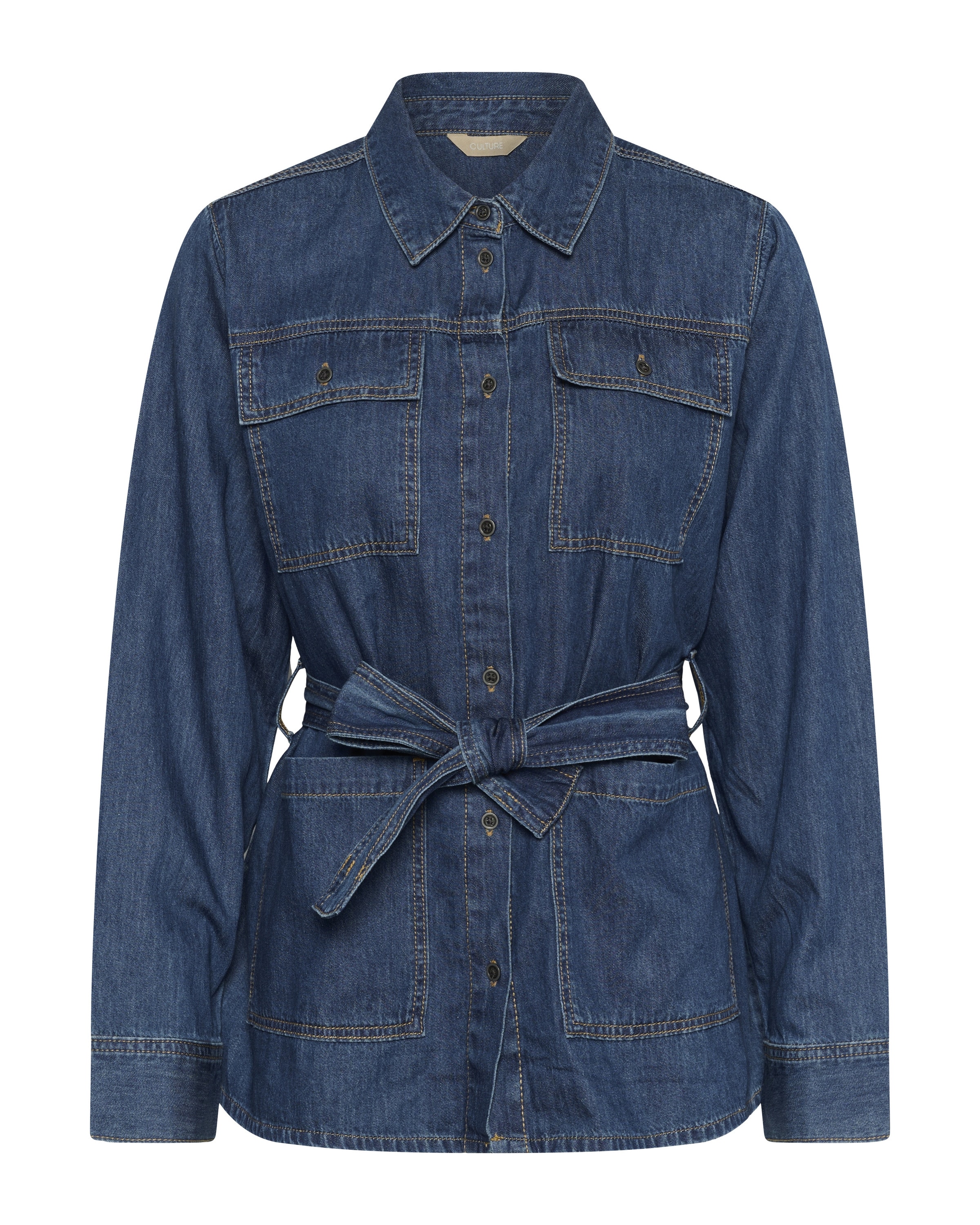 CULTURE Blouse 'Lava Arpa' in Blue denim, Item view