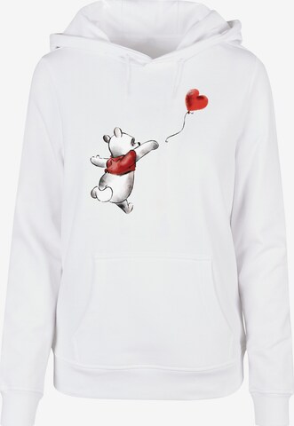 Felpa 'Winnie The Pooh Winnie & Balloon' di F4NT4STIC in bianco: frontale