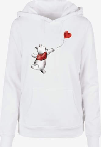 Sweat-shirt 'Winnie The Pooh Winnie & Balloon' F4NT4STIC en blanc : devant