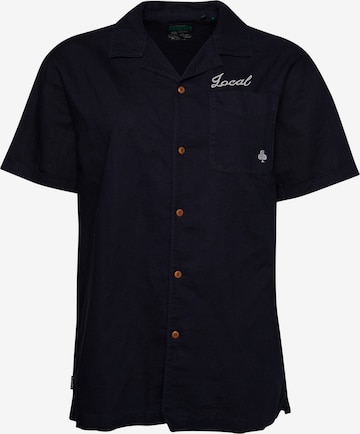 Superdry Button Up Shirt 'Resort' in Blue: front