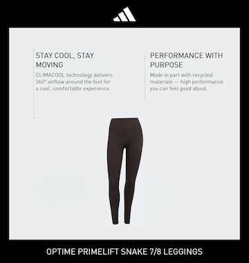 ADIDAS PERFORMANCE Skinny Sporthose 'Optime PrimeLift' in Braun