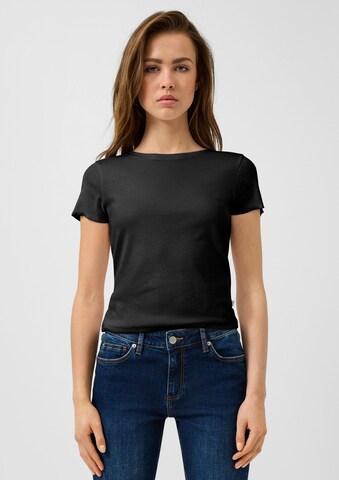 QS Shirt in Zwart: voorkant