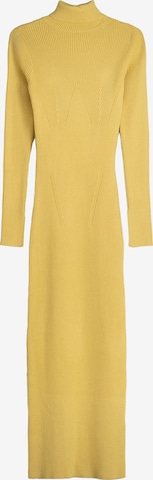 Bershka Knit dress in Yellow: front