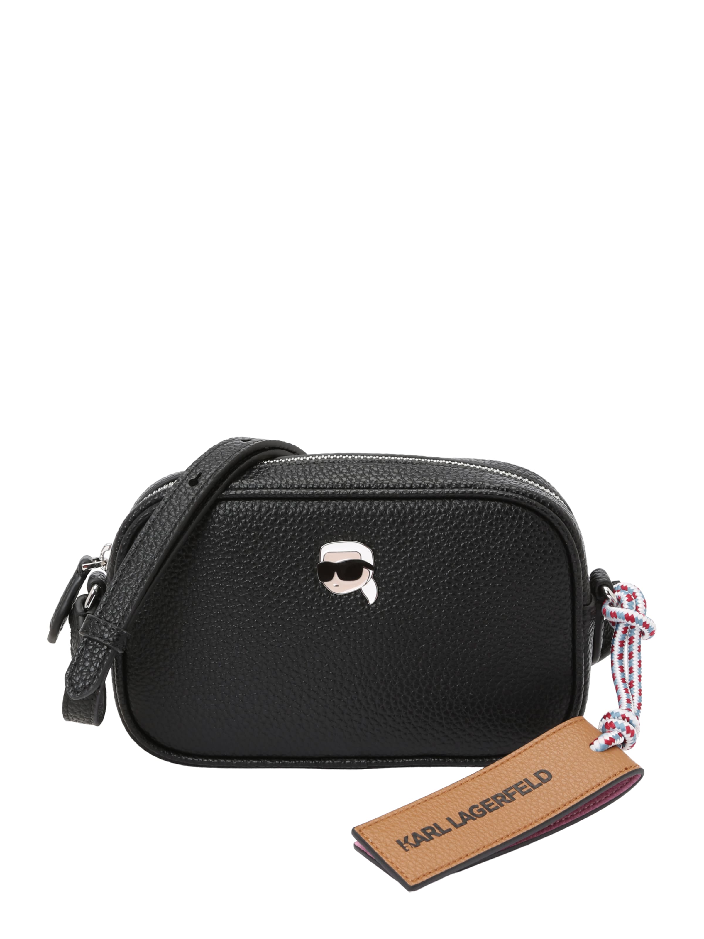 Karl Lagerfeld Taška cez rameno 'IKON PEBBLE' - Čierna: predná strana