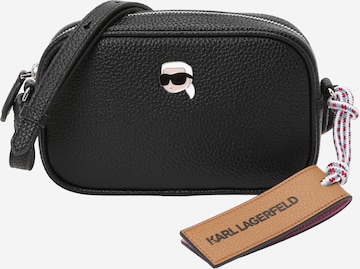 juoda Karl Lagerfeld Rankinė su ilgu dirželiu 'IKON PEBBLE': priekis