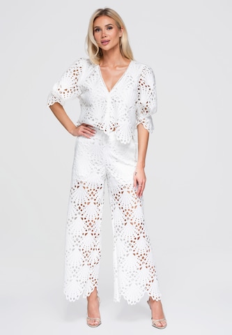 Ombre Blouse in White