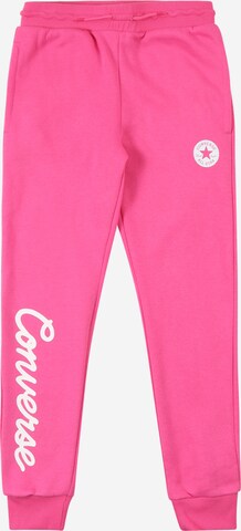 Effilé Pantalon CONVERSE en rose : devant