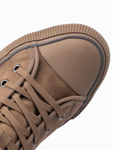 Baskets hautes Ombre en beige