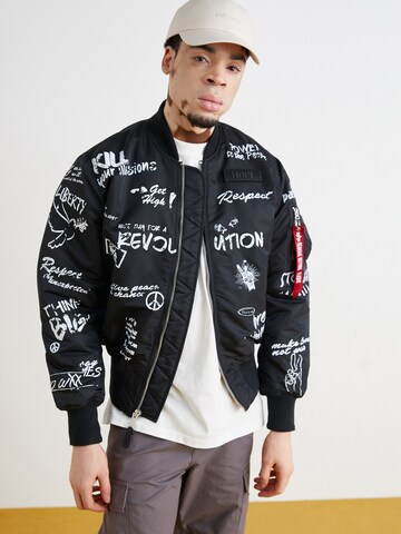ALPHA INDUSTRIES Jacke 'MA-1 Peace' in Schwarz