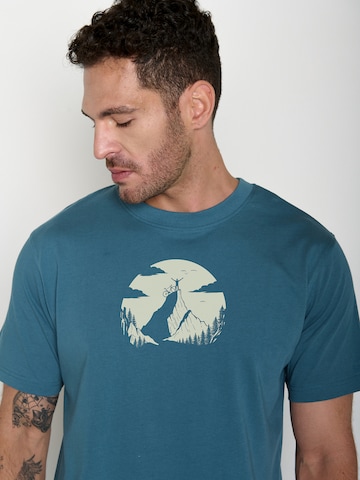T-Shirt 'Fusion Nature Clouds Ride' GREENBOMB en bleu