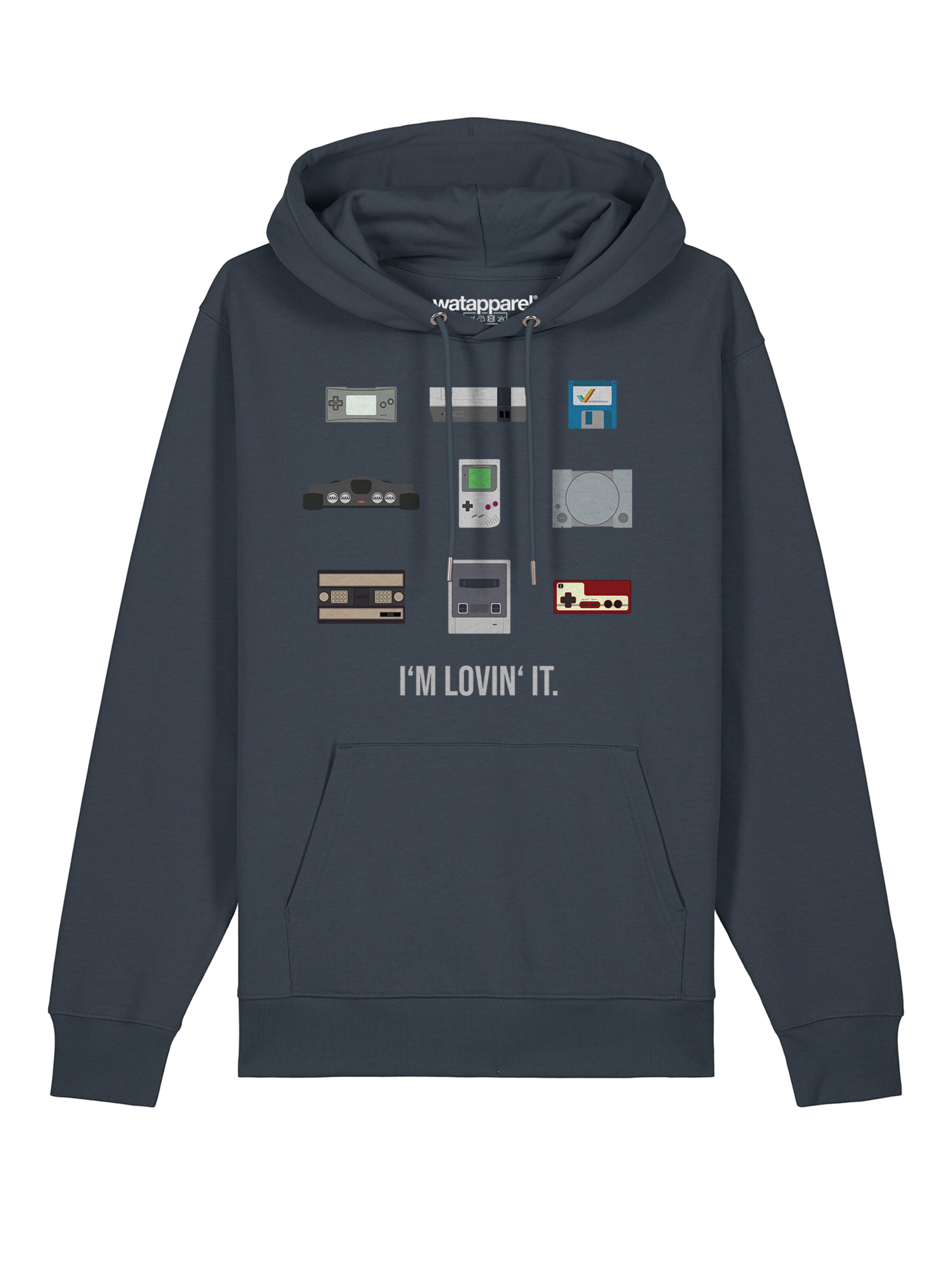 Sweat-shirt ' Videogames ' Watapparel en gris : devant