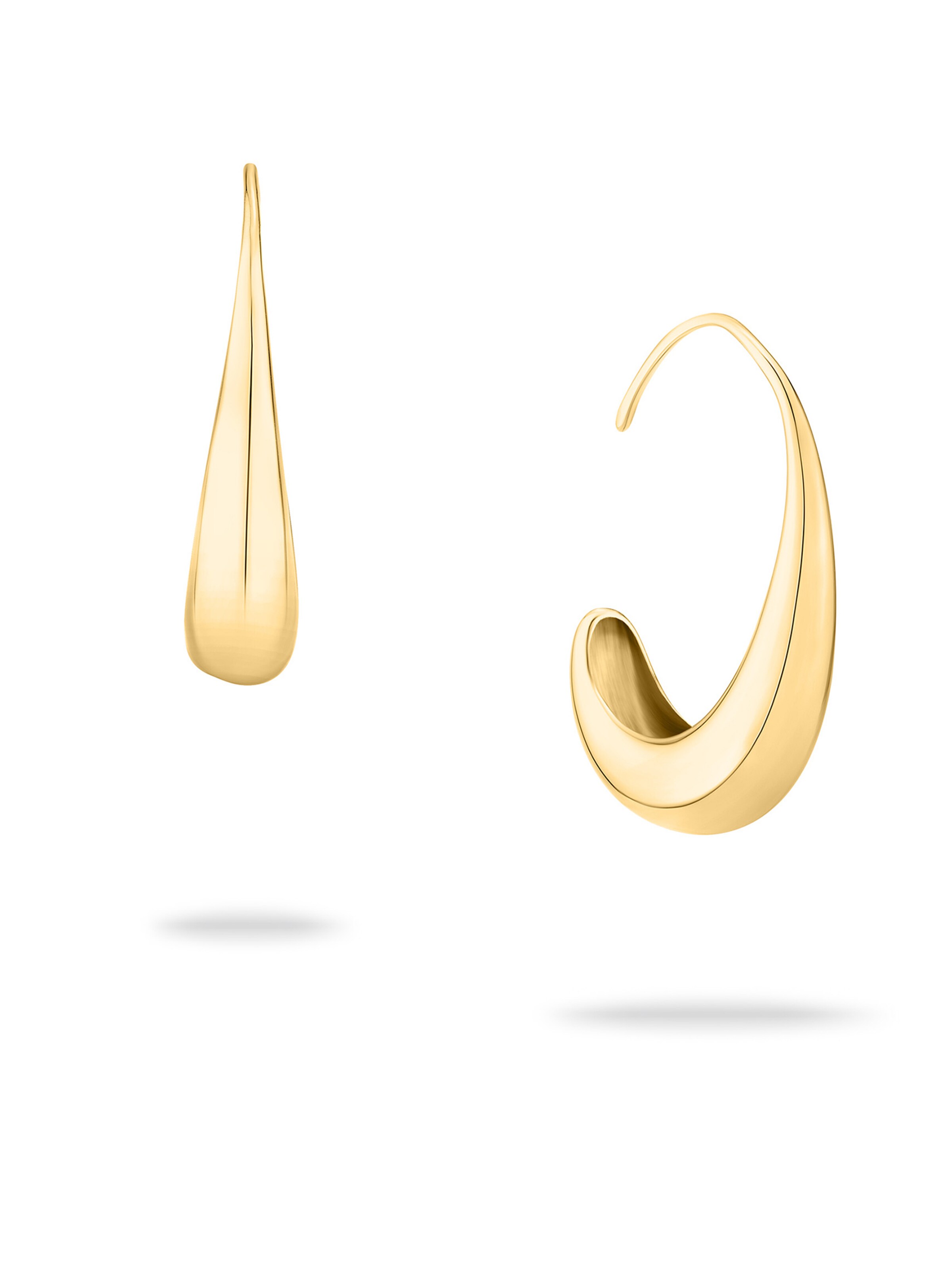 Echtzeit Earrings in Gold: front