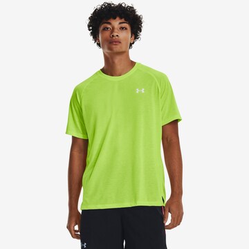 UNDER ARMOUR Performance Shirt 'Streaker' in Green: front