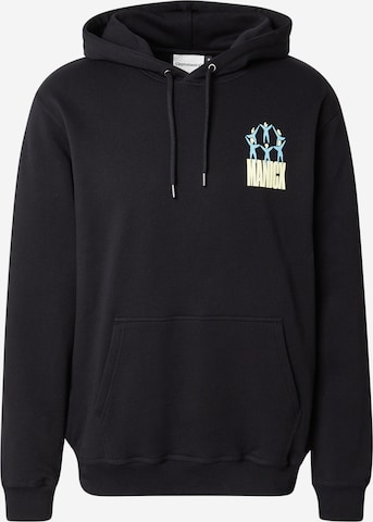 Sweat-shirt 'Gathering' Cleptomanicx en noir : devant