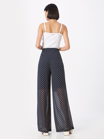 MICHAEL Michael Kors Wide leg Pleat-Front Pants 'ASTOR' in Blue