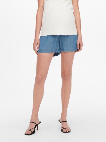 Only Maternity Regular Shorts in Blau: predná strana