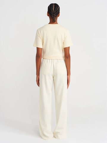 Dilvin Wide Leg Hose in Beige