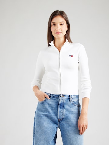 Tommy Jeans Kardigán - Biela: predná strana