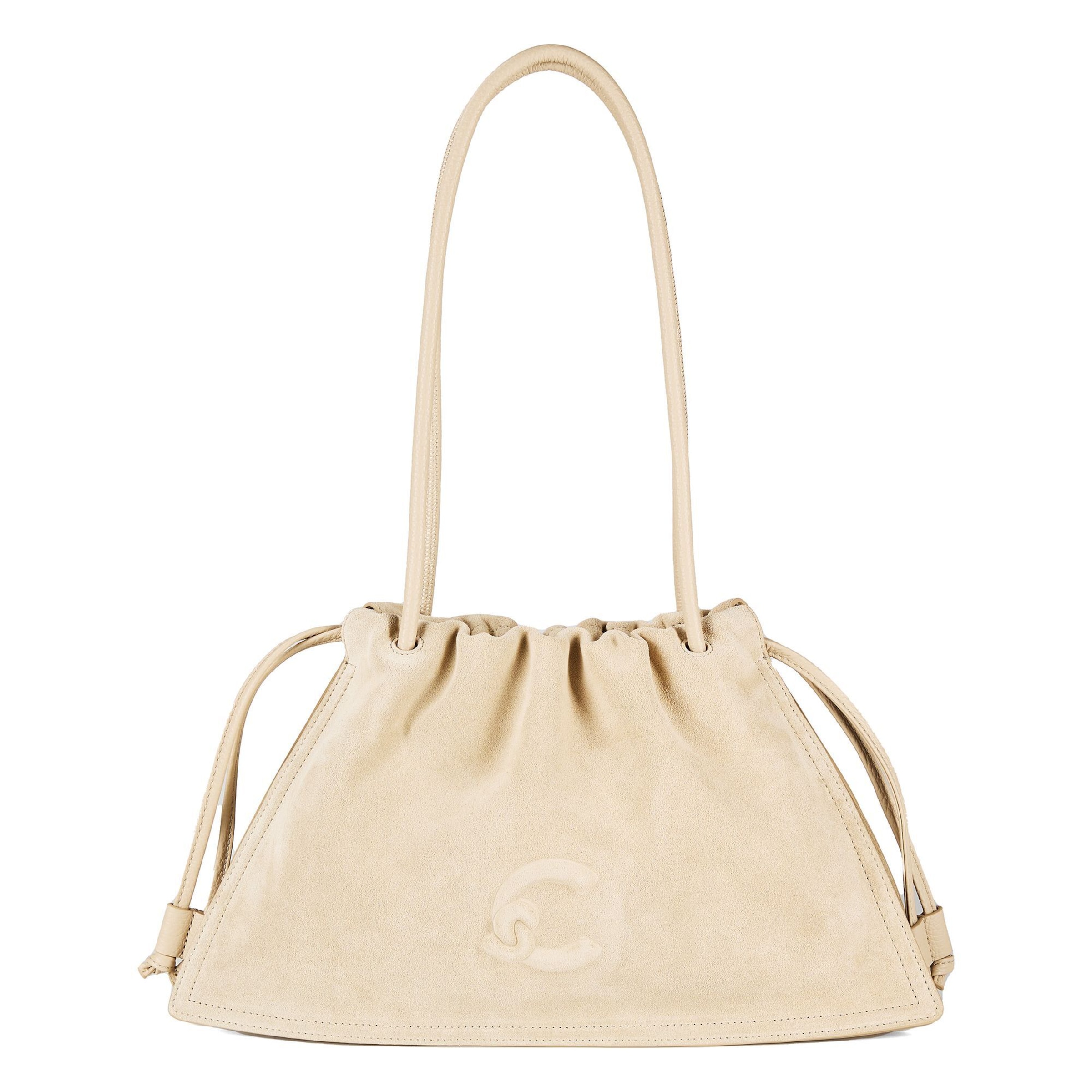 Sac bandoulière 'Dulse' Coccinelle en beige : devant