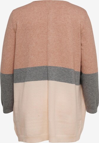 ONLY Carmakoma Knit Cardigan 'Stone' in Pink