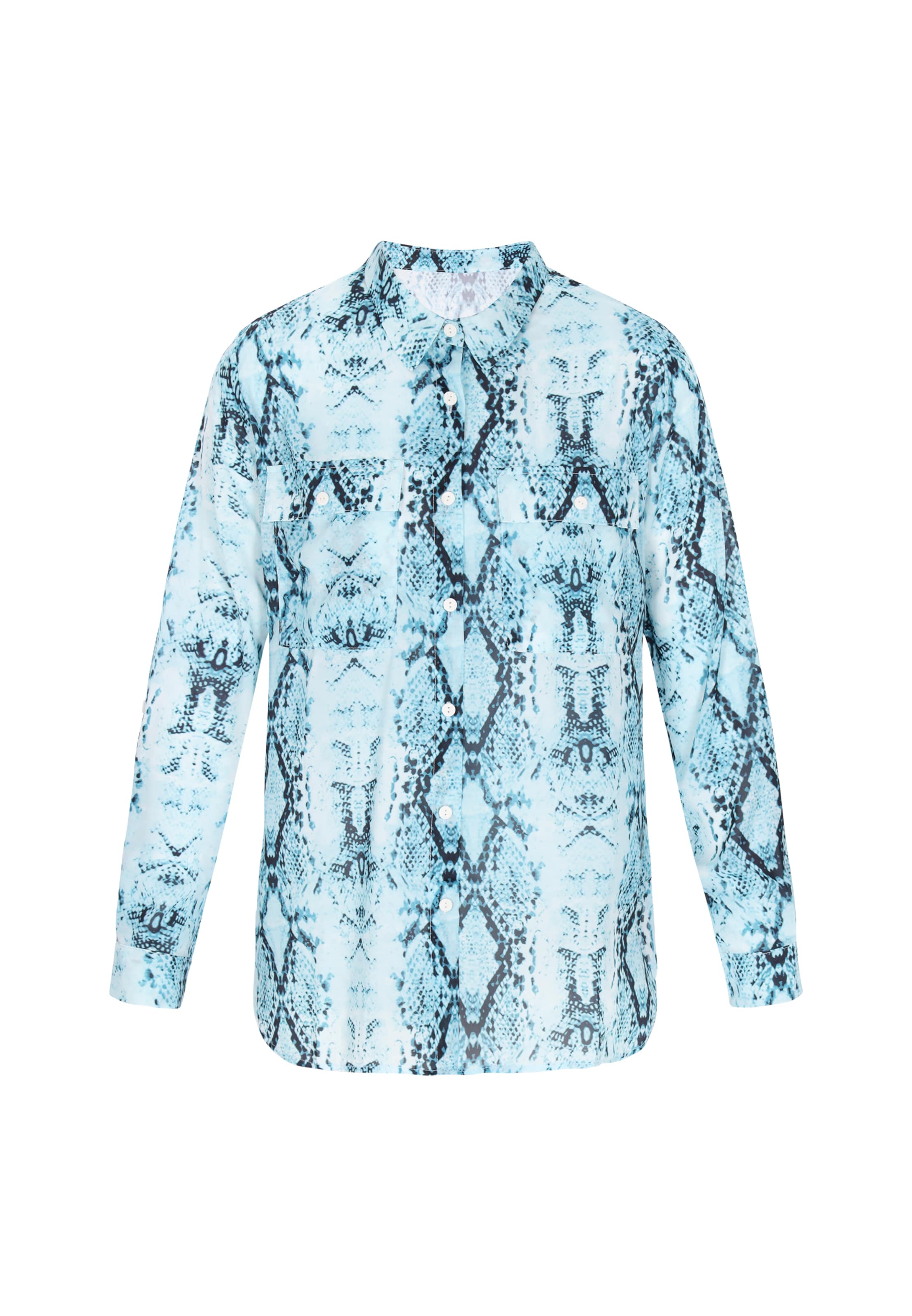 faina Blus 'Fashion Look' i ljusblå / svart, Produktvy