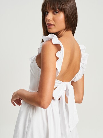 Robe 'CECILE' Sável en blanc