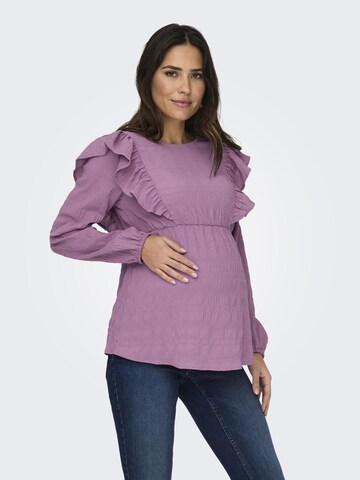 Only Maternity Bluse i lilla: forside