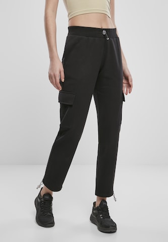 Pantaloni cu buzunare de la Urban Classics pe negru: față