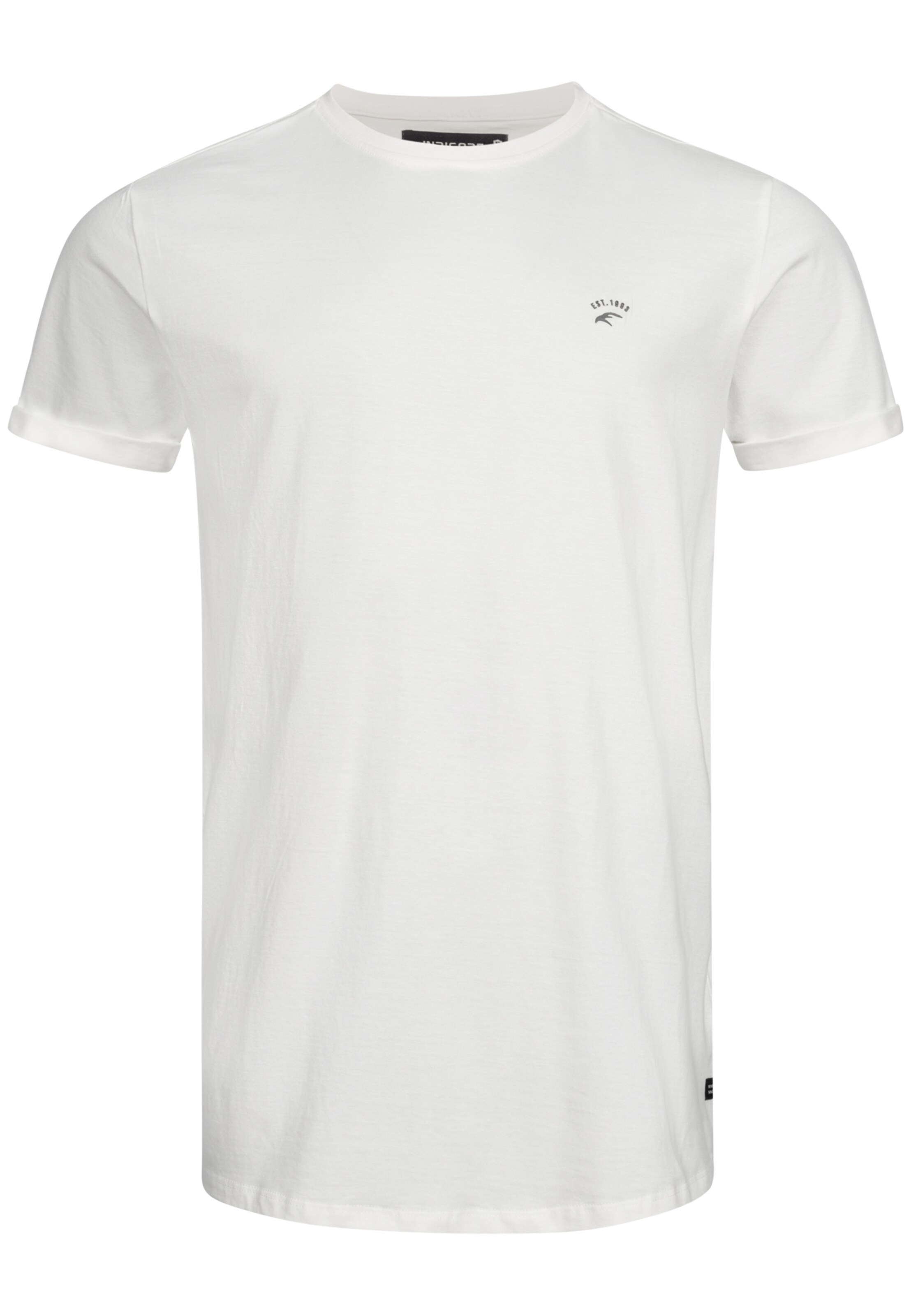 INDICODE JEANS Shirt ' Kloge ' in Wit: voorkant