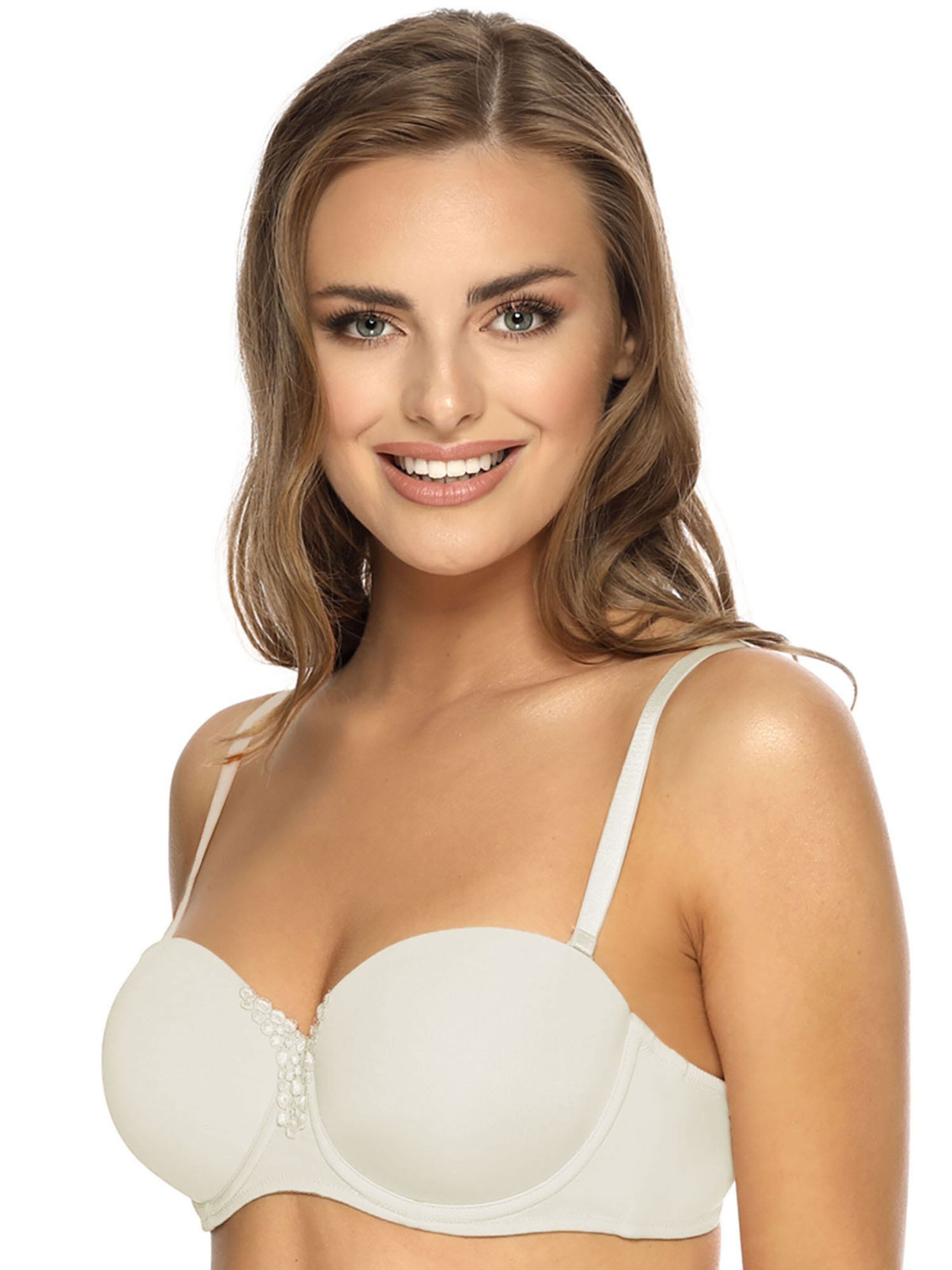 VIANIA Bandeau BH 'Carola'‌‌‌‌‌‌‌‌ in Beige: Vorderseite