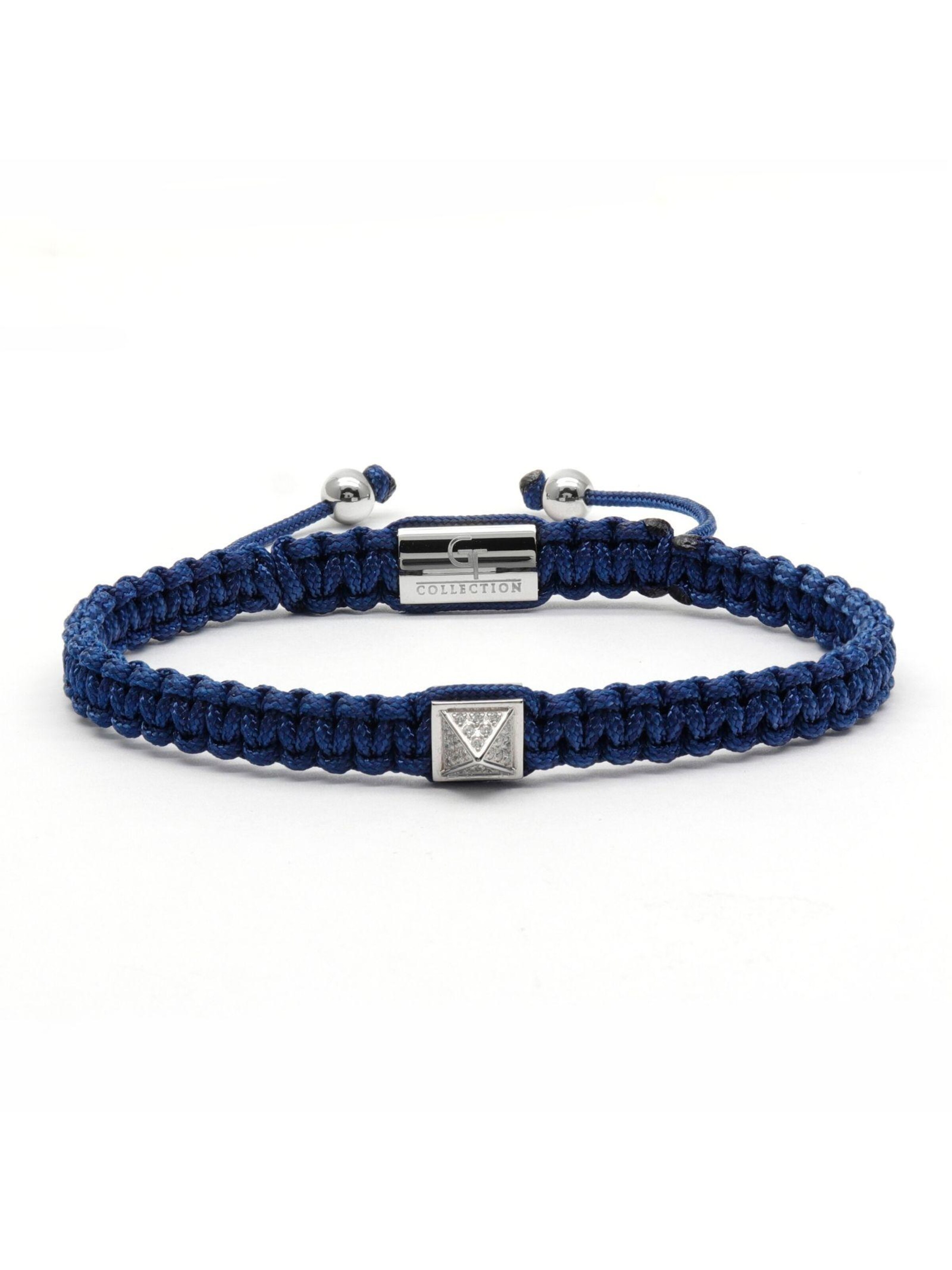 Braccialetto 'Pyramid' di GT Collection in blu: frontale