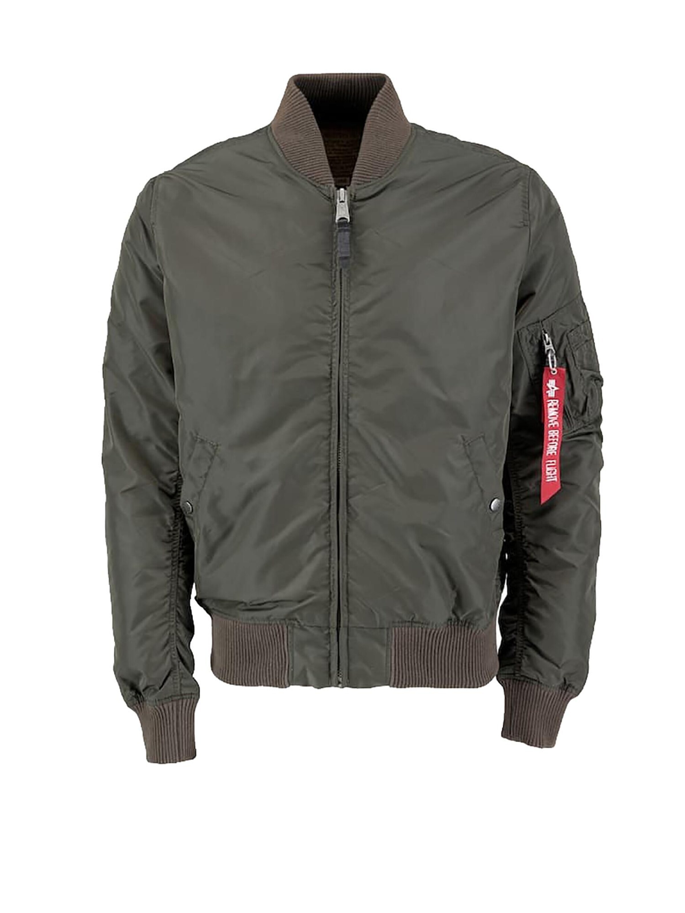 ALPHA INDUSTRIES Between-Season Jacket 'MA-1 TT' in Grey: front